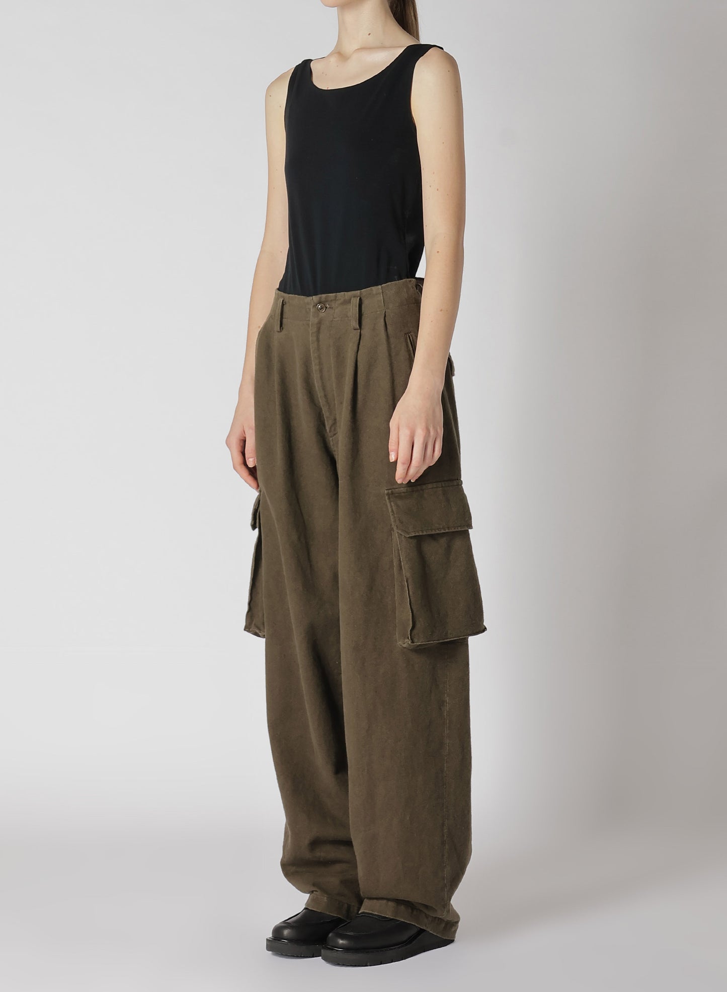 C/LI GABARDINE CARGO PANTS