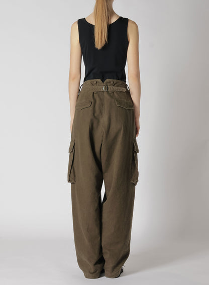 C/LI GABARDINE CARGO PANTS