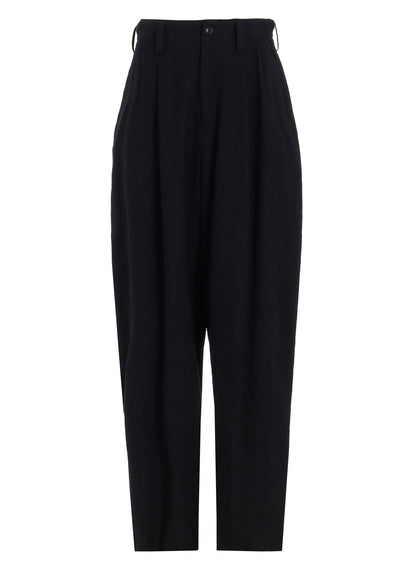 WOOL VIYELLA DOUBLE TUCK WIDE PANTS