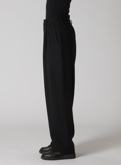 【10/4 12:00(JST) Release】WOOL VIYELLA DOUBLE TUCK WIDE PANTS