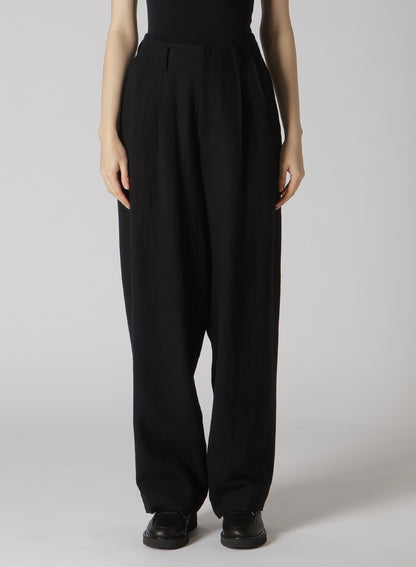 【10/4 12:00(JST) Release】WOOL VIYELLA DOUBLE TUCK WIDE PANTS