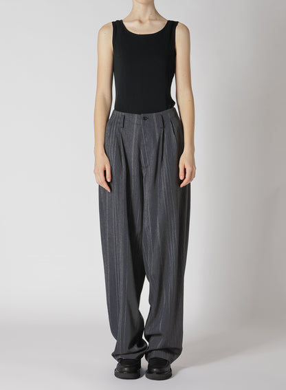 W/RY RANDOM HERRINGBONE DOUBLE TUCK WIDE PANTS