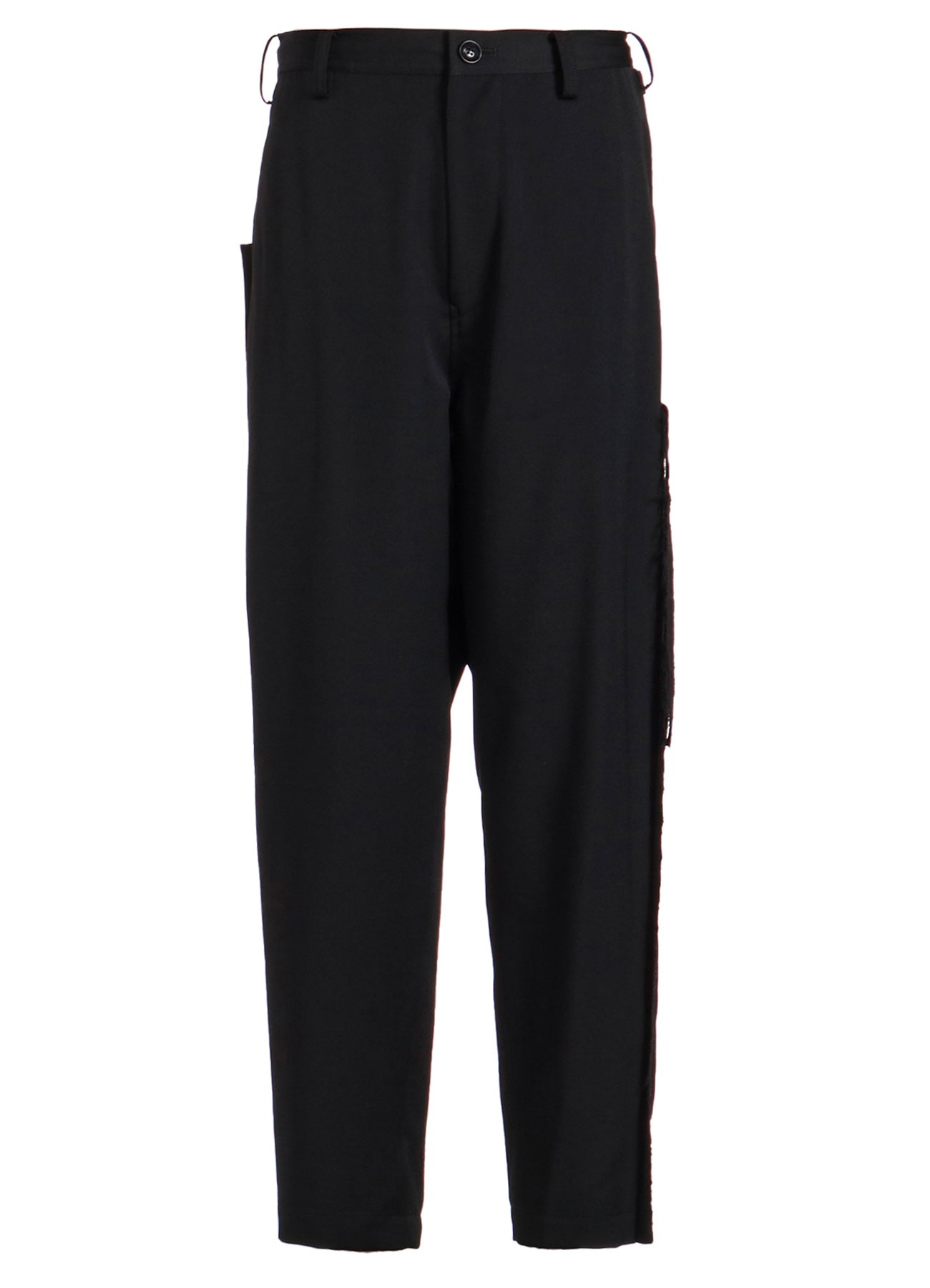 WOOL GABARDINE LEFT SIDE LINED PANTS