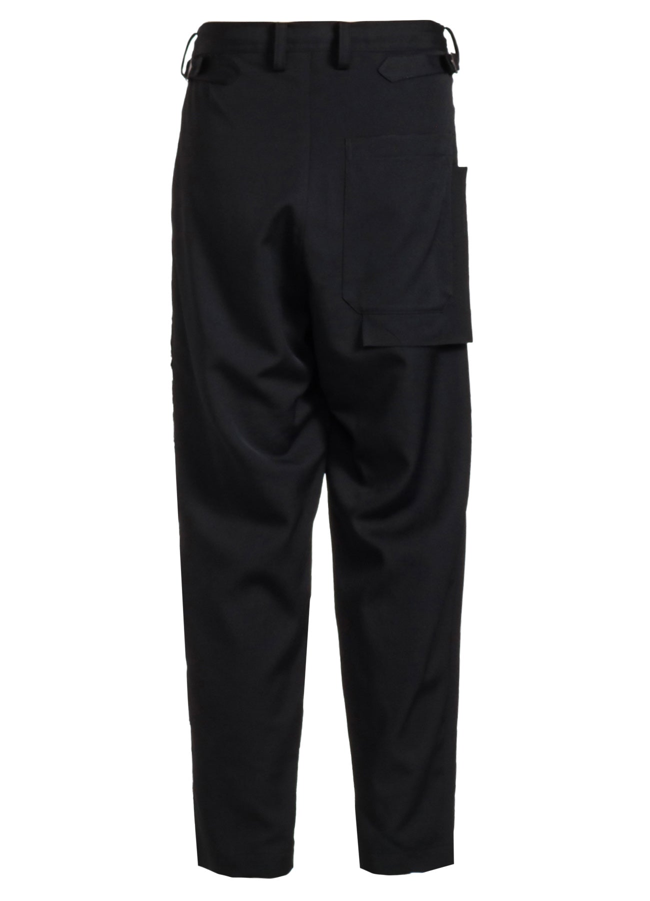 WOOL GABARDINE LEFT SIDE LINED PANTS