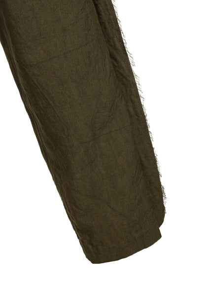 TWILL GARMENT WASH LEFT SIDE LINED PANTS