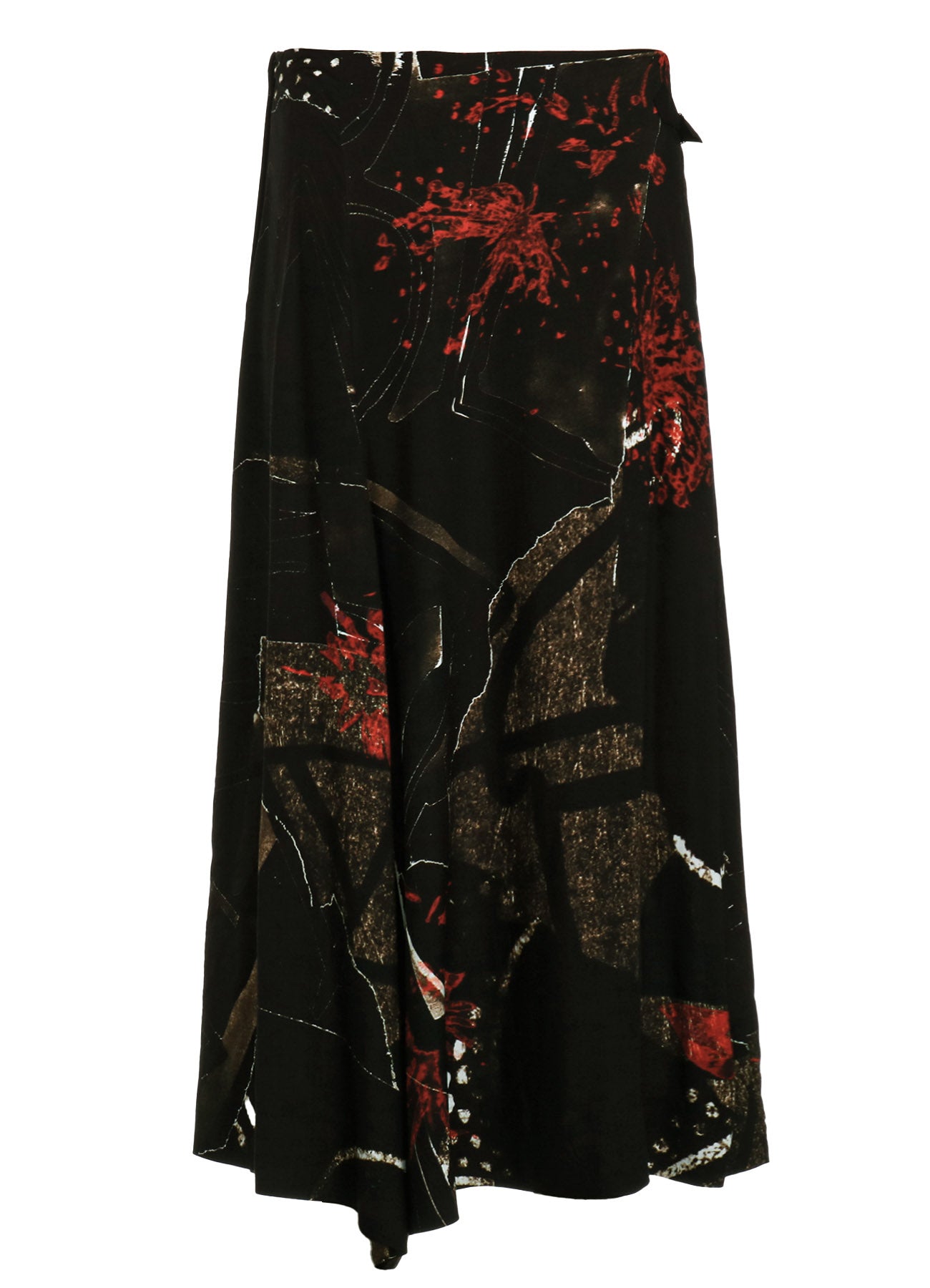 RY/LAWN AFRICAN FLOWER PT ASYMMETRIC FLARE PANTS