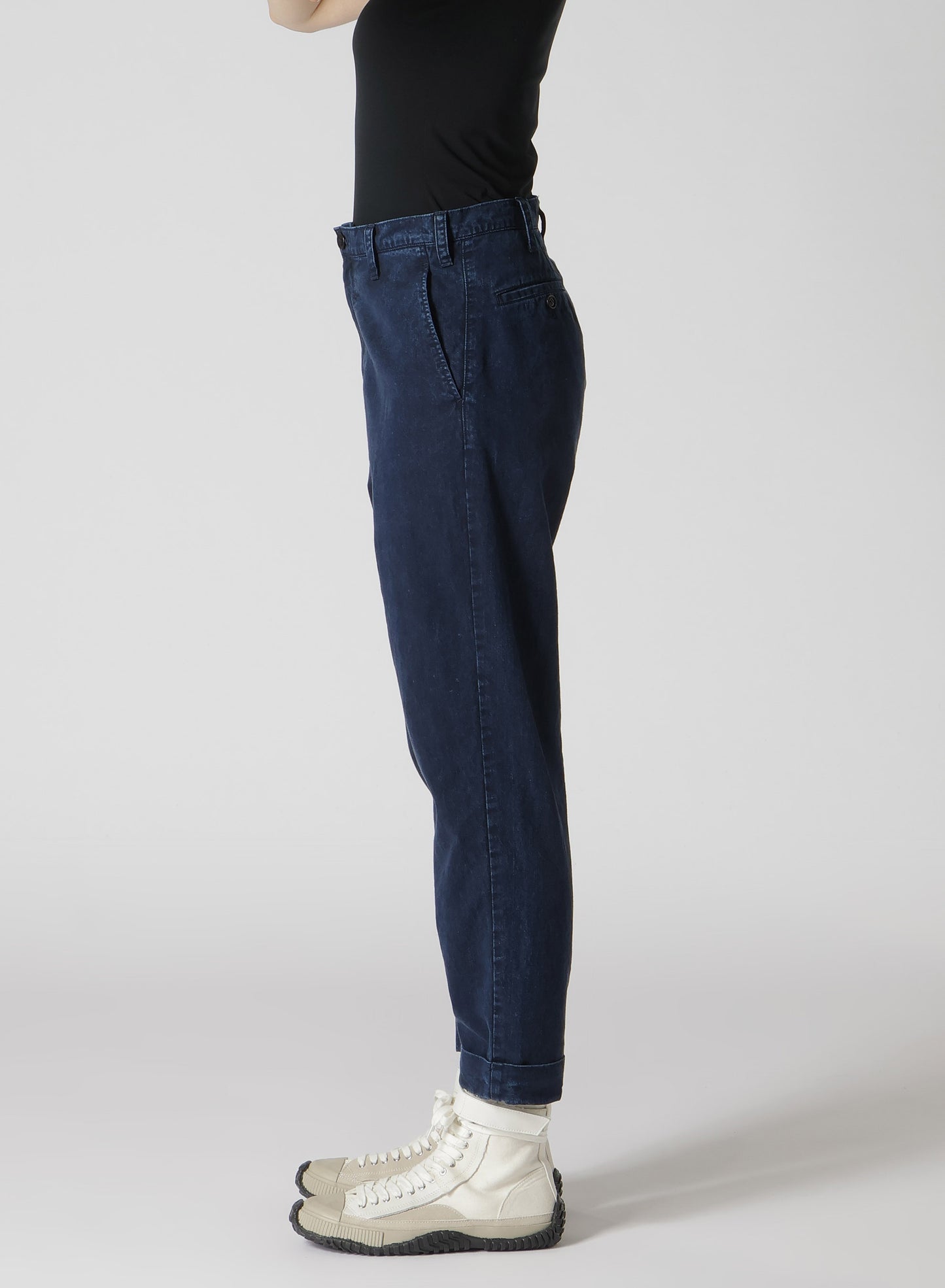 8OZ CE/C/ DENIM CUFFED SLIM HEM PANTS