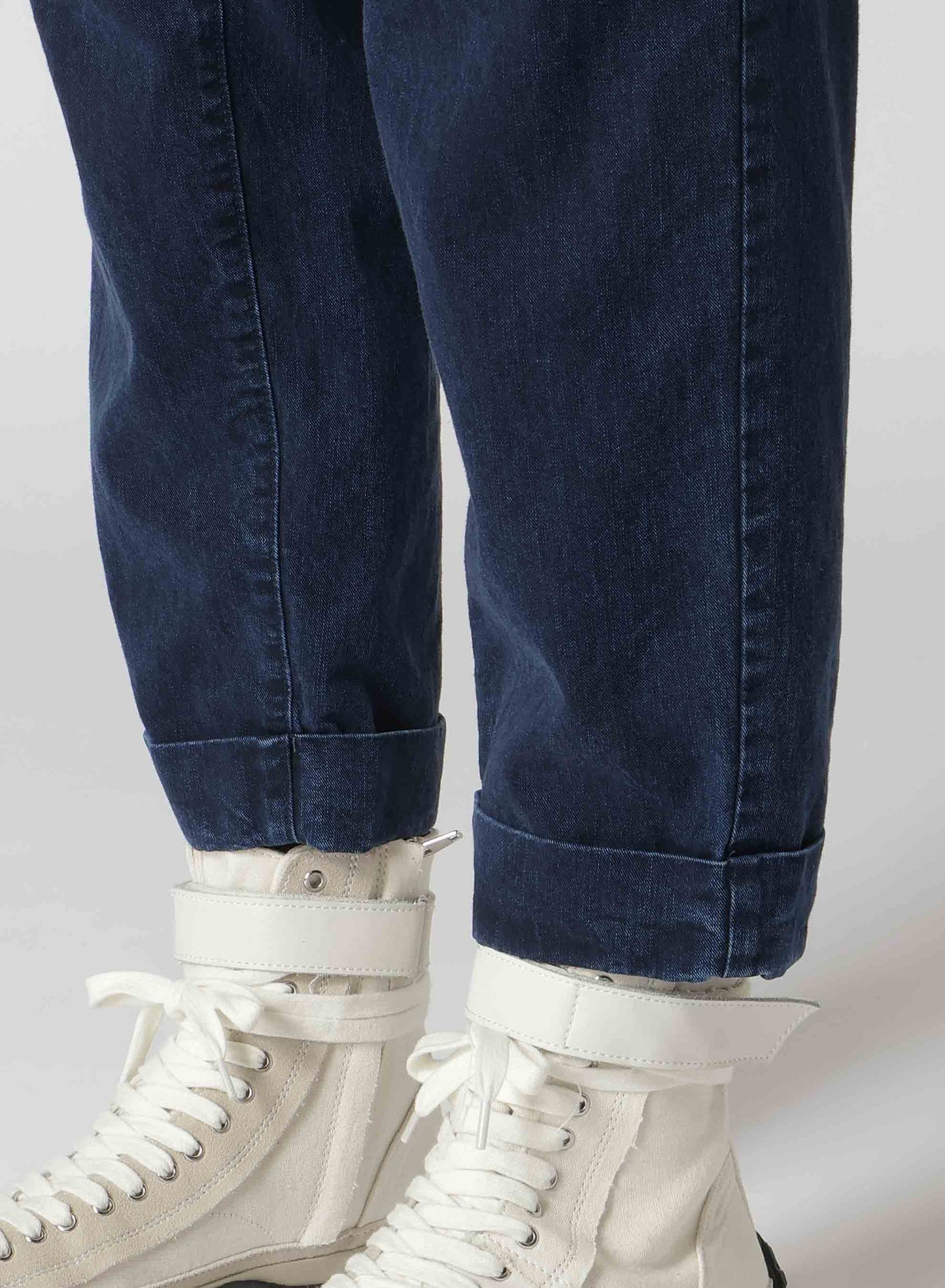 8OZ CE/C/ DENIM CUFFED SLIM HEM PANTS