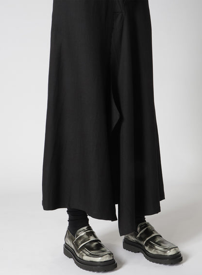 RY/W GABARDINE LEFT SIDE PATCH SKIRT PANTS