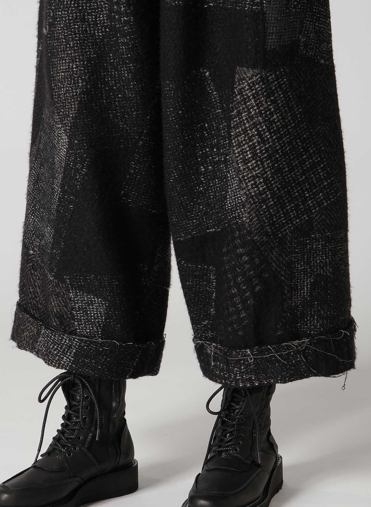 W/C RANDOM HOUNDSTOOTH JQ FRONT TUCK MACKIN PANTS