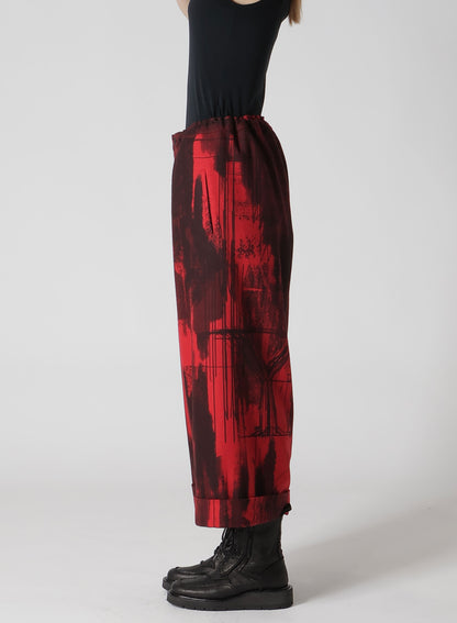 WOOL FLANNEL FRONT TUCK MACKIN PANTS