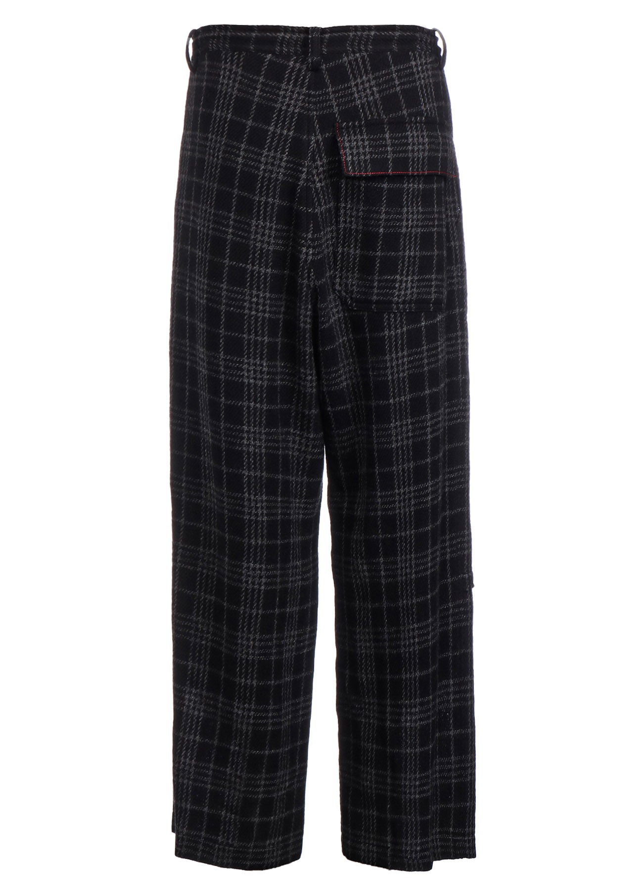 W/ CHECK RED STITCH LONG STRAIGHT PANTS