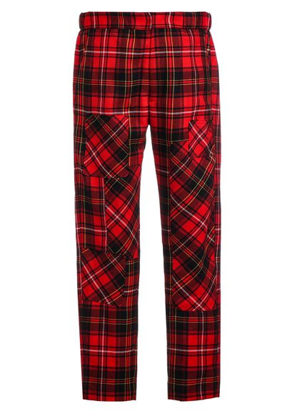 TARTAN CHECK PATCHWORK PANTS