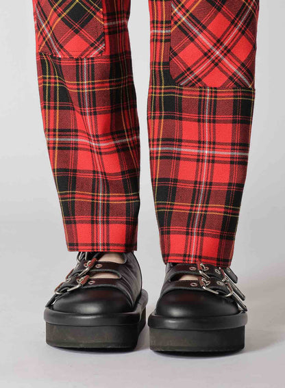 TARTAN CHECK PATCHWORK PANTS