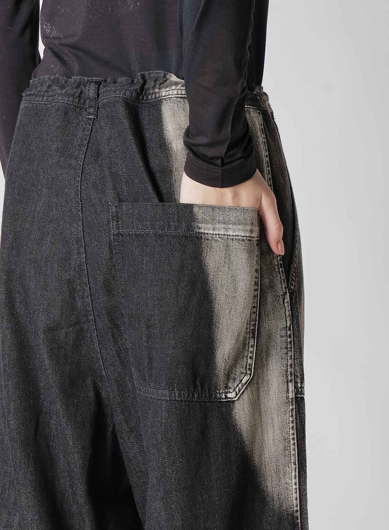 C/ SPOTTED DENIM LONG STRAIGHT PANTS