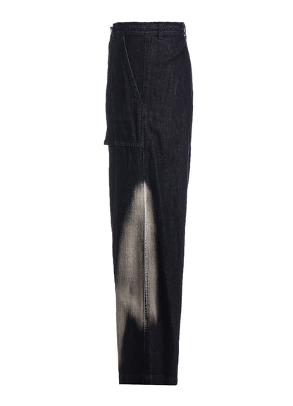 C/ SPOTTED DENIM LONG STRAIGHT PANTS