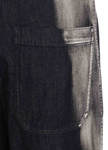 C/ SPOTTED DENIM LONG STRAIGHT PANTS