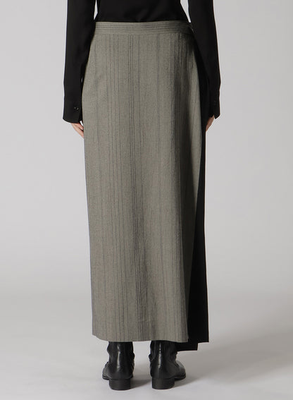 W/RY RANDOM HERRINGBONE RIGHT SIDE CLOTH SKIRT