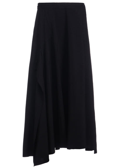 HARD TWISTED GABARDINE RIGHT SIDE SLIT FLARE SKIRT