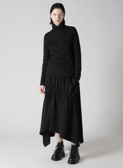 【10/4 12:00(JST) Release】STRETCH FLANNEL SHIRRING SKIRT