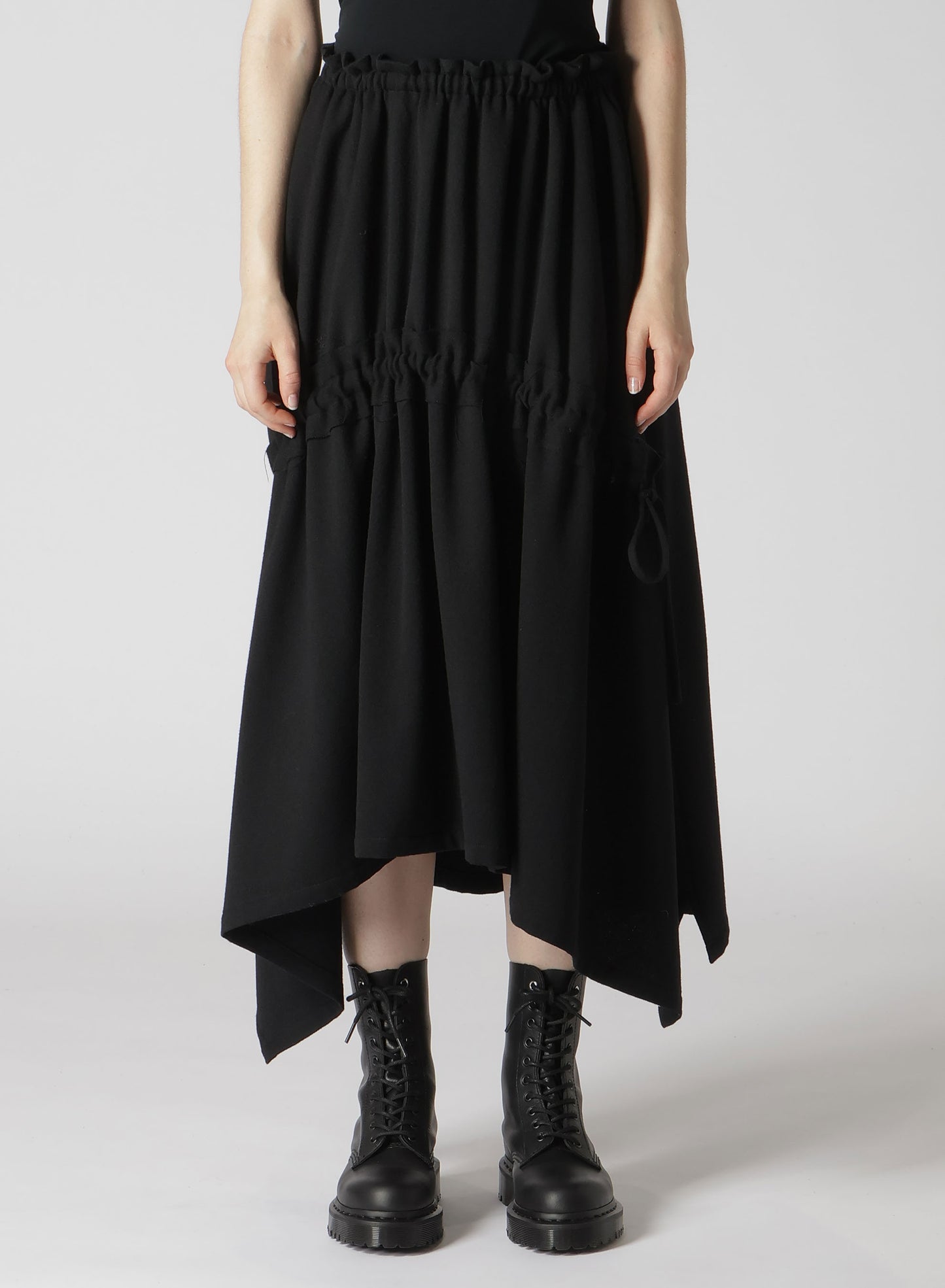 【10/4 12:00(JST) Release】STRETCH FLANNEL SHIRRING SKIRT