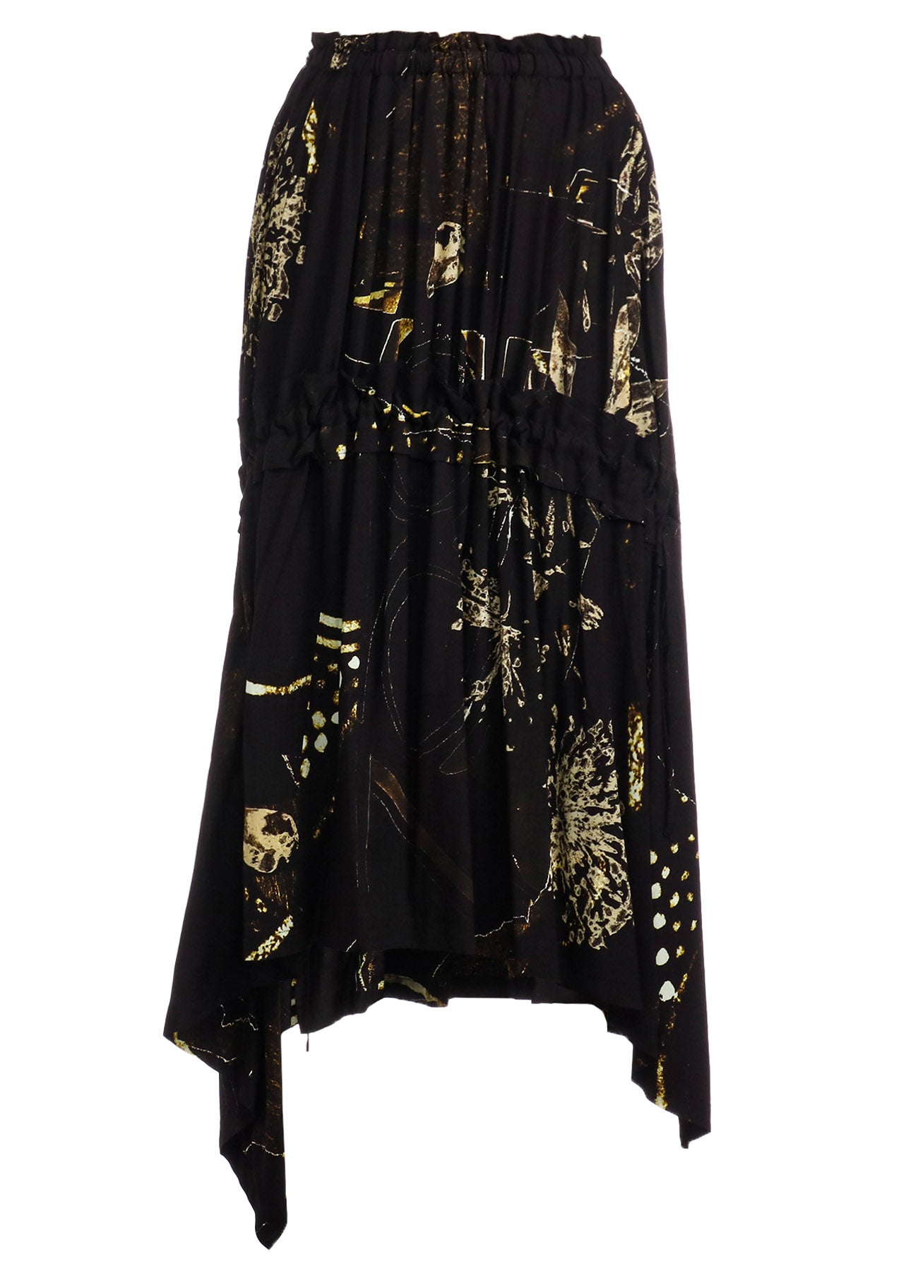 RY/LAWN AFRICAN FLOWER PT SHIRRING SKIRT