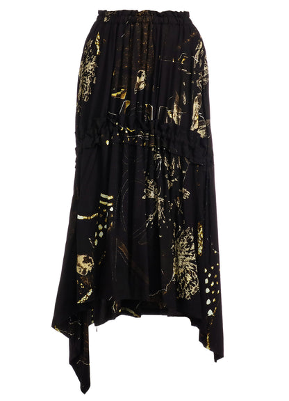 RY/LAWN AFRICAN FLOWER PT SHIRRING SKIRT