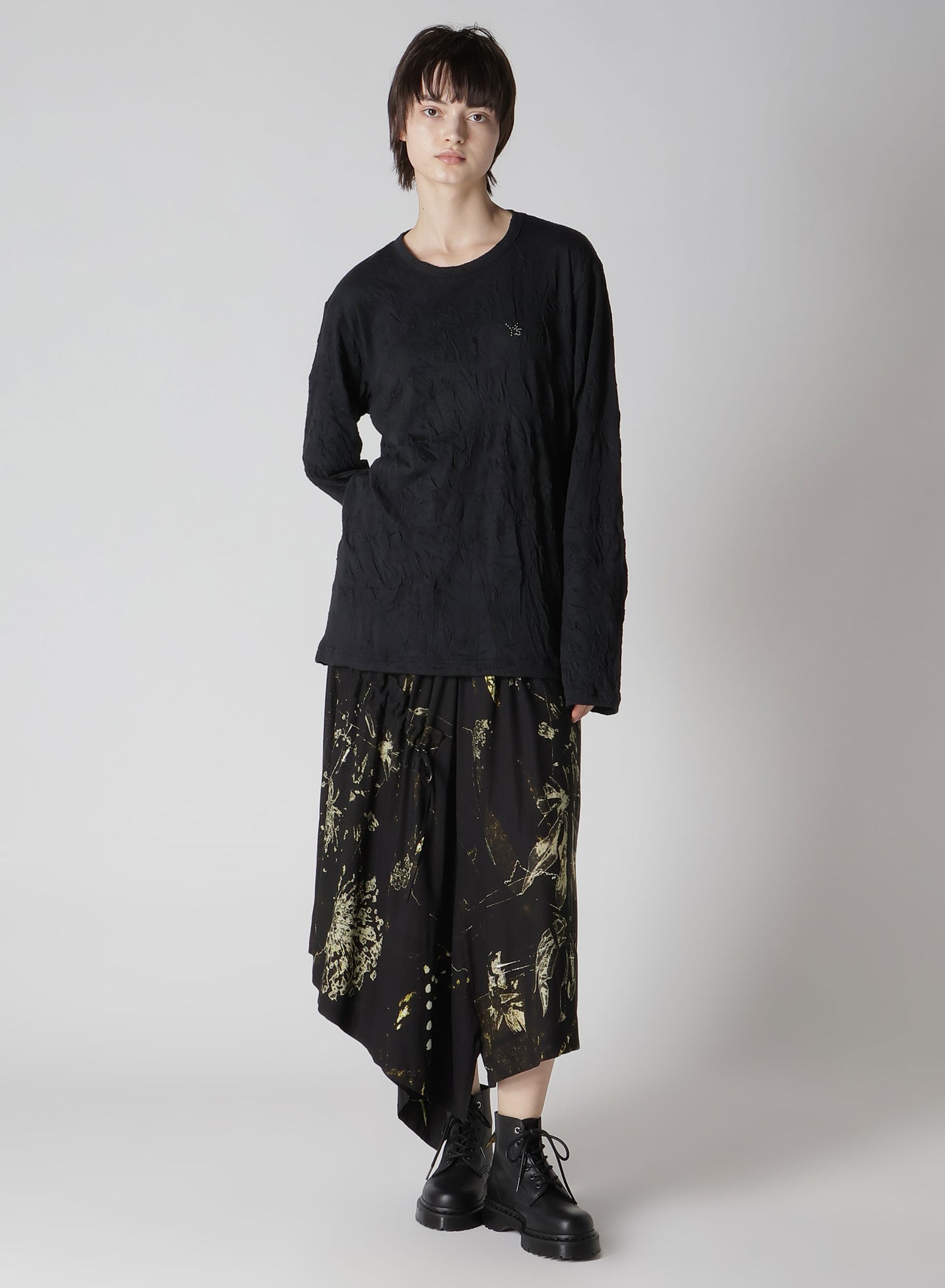 RY/LAWN AFRICAN FLOWER PT SHIRRING SKIRT