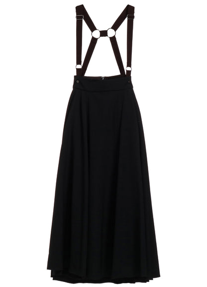 HIGH TWISTED WASHER WOOL GABARDINE SKIRT