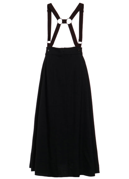 HIGH TWISTED WASHER WOOL GABARDINE SKIRT