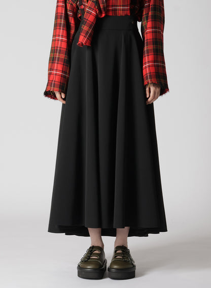 HIGH TWISTED WASHER WOOL GABARDINE SKIRT