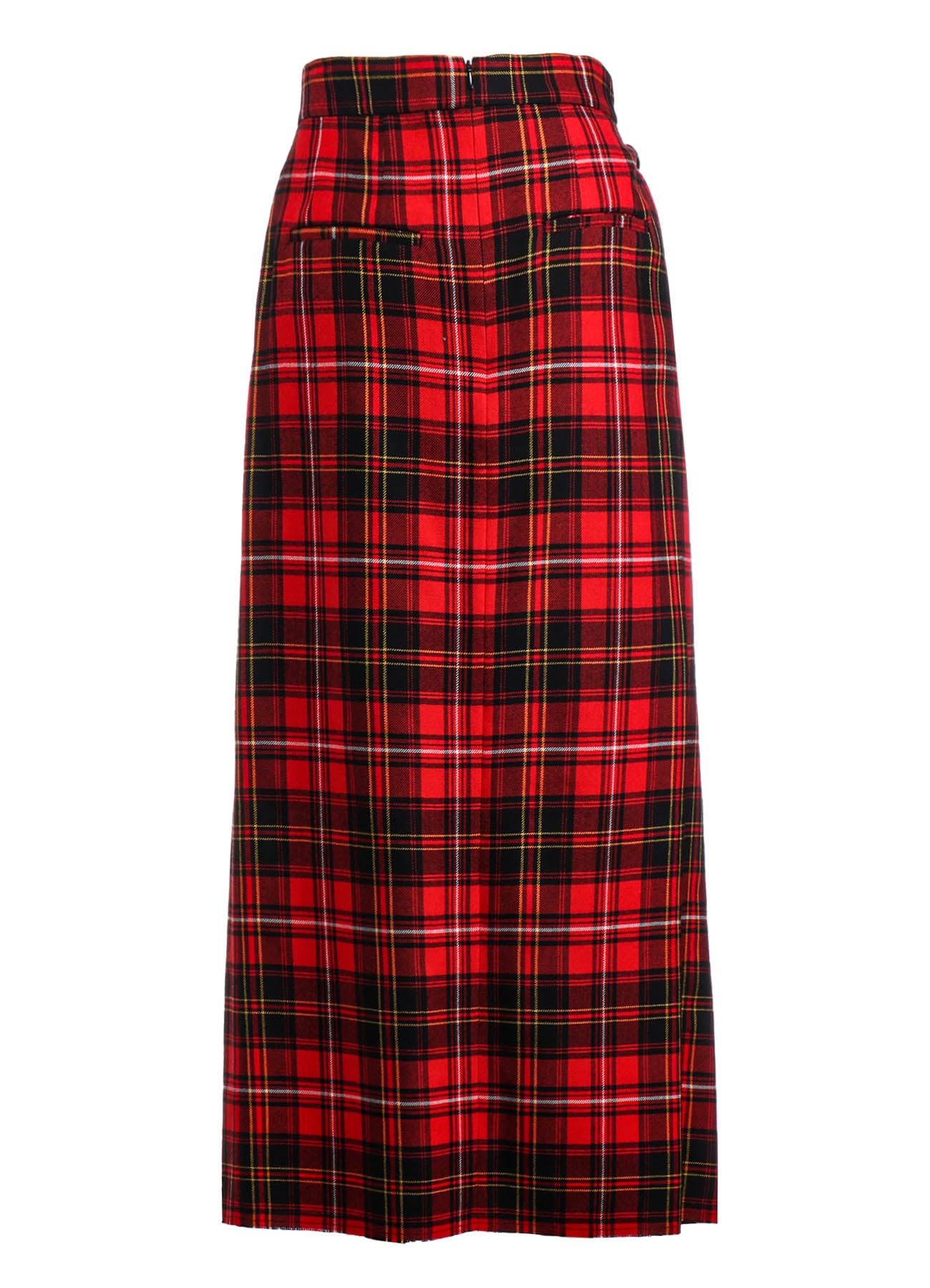 TARTAN CHECK FRONT TUCKED SKIRT