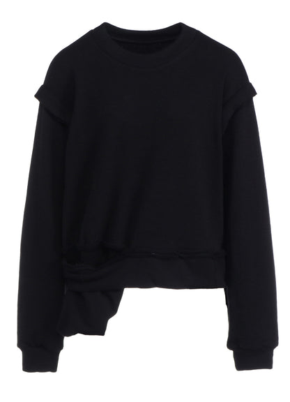 SOFT FRENCH TERRY CROPPED SWEATSHIRT