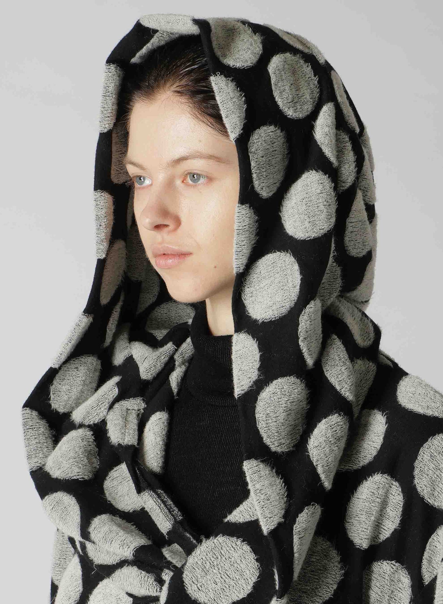 POLKA DOT PILE JQ HOODIE JACKET