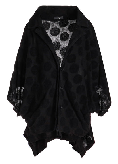 POLKA DOT PILE JQ CARDIGAN JACKET