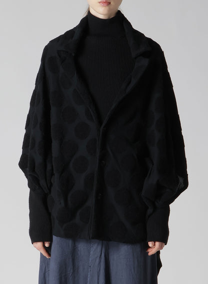 POLKA DOT PILE JQ CARDIGAN JACKET