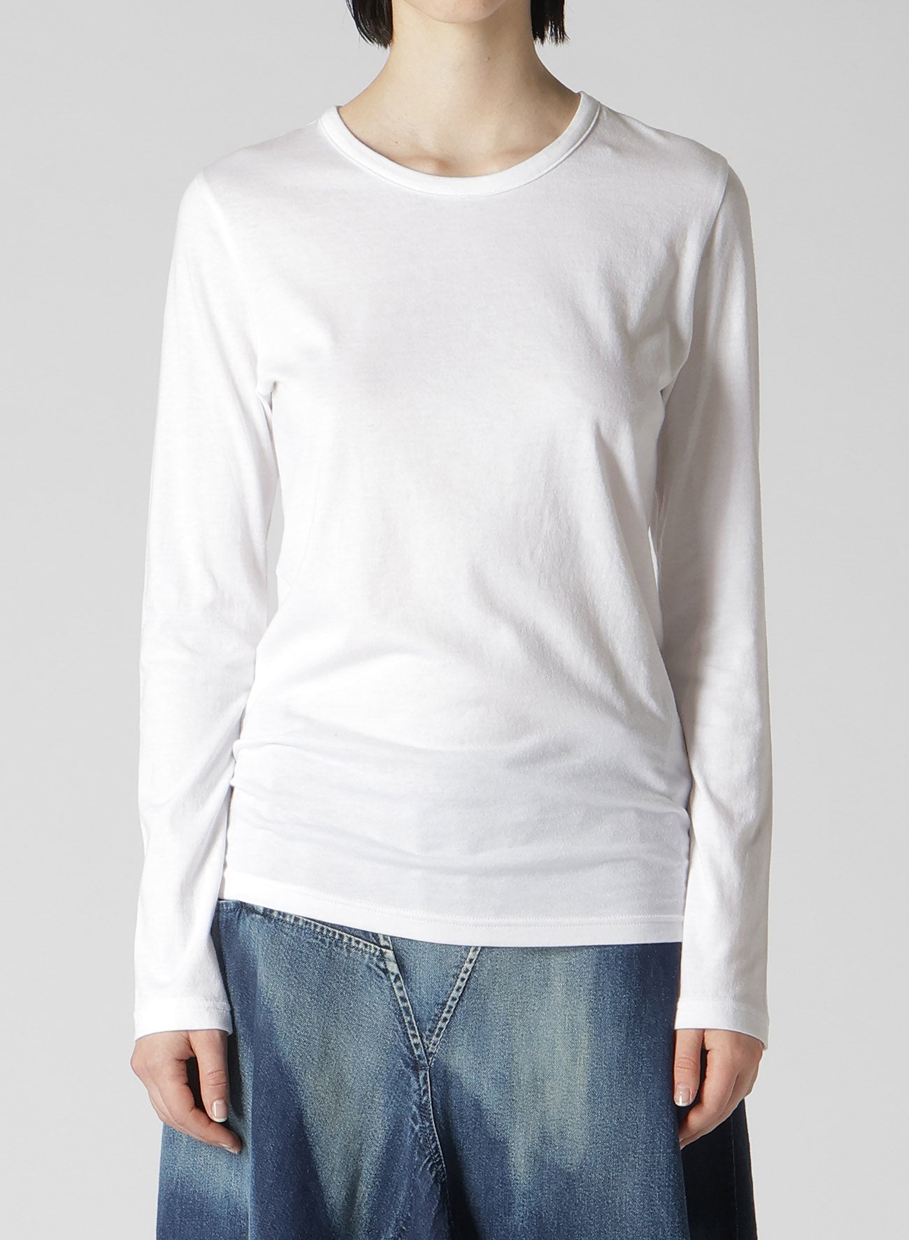 40/-SOFT JERSEY ROUND NECK LONG SLEEVE T