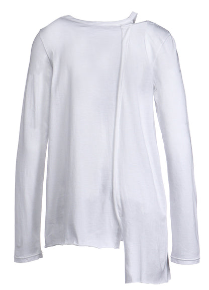 40/-SOFT JERSEY RIGHT ASYMMETRIC LONG SLEEVE T