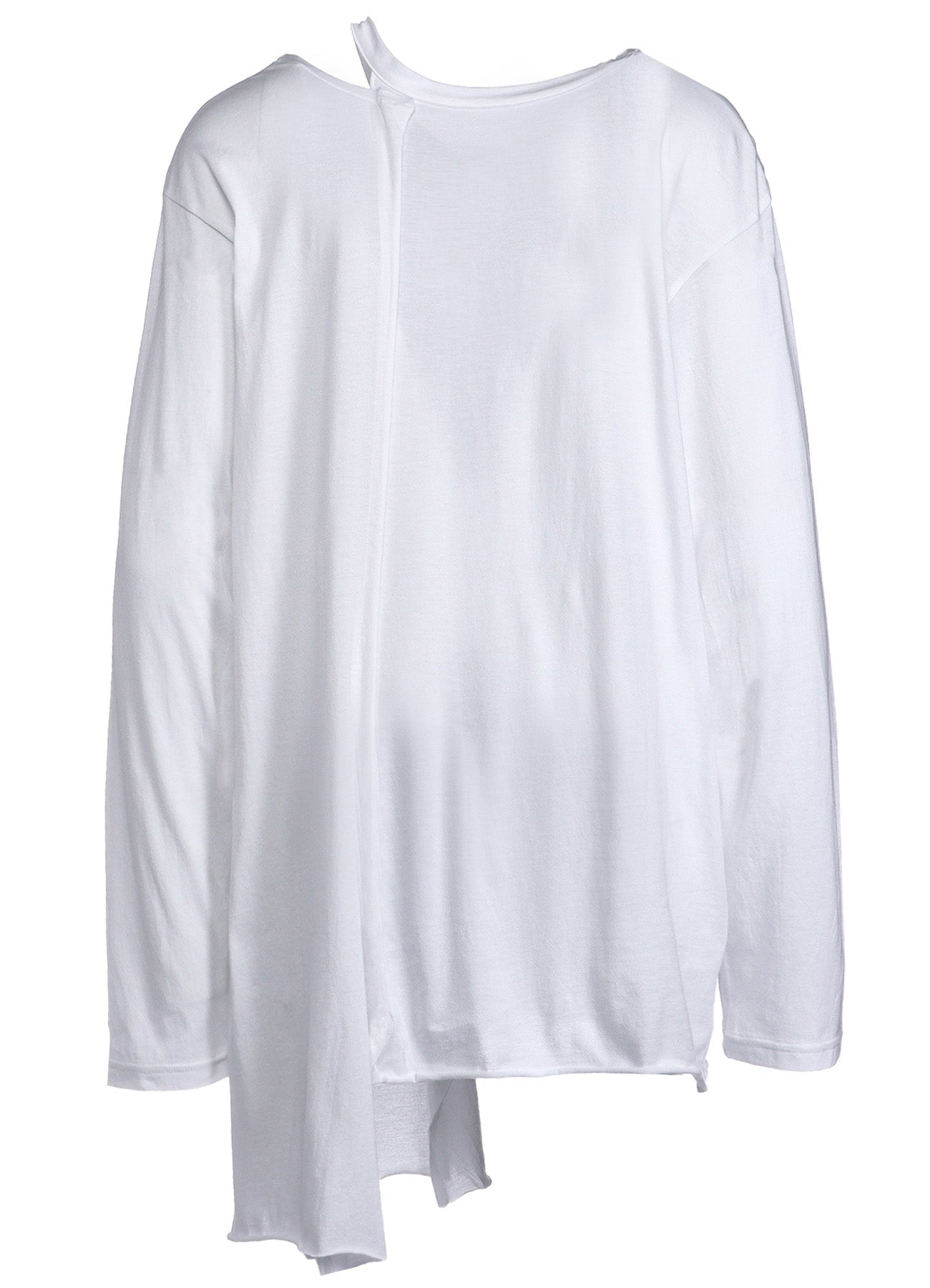 40/-SOFT JERSEY LEFT ASYMMETRIC LONG SLEEVE T