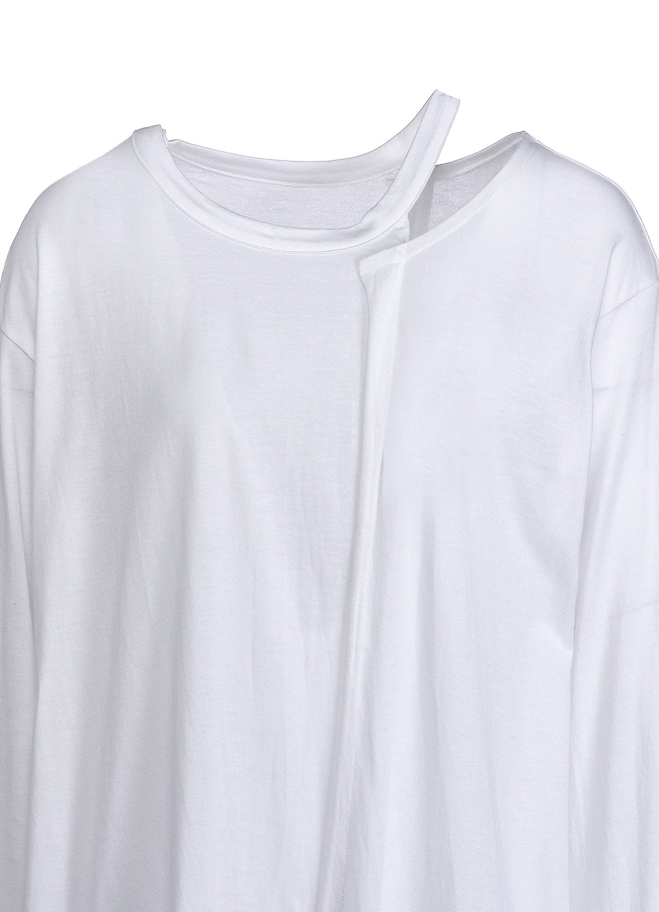 40/-SOFT JERSEY LEFT ASYMMETRIC LONG SLEEVE T