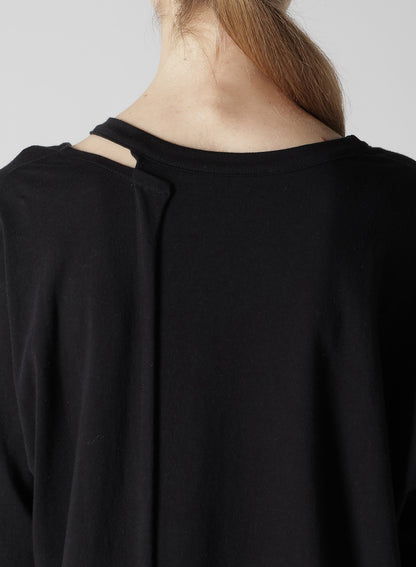 40/-SOFT JERSEY LEFT ASYMMETRIC LONG SLEEVE T