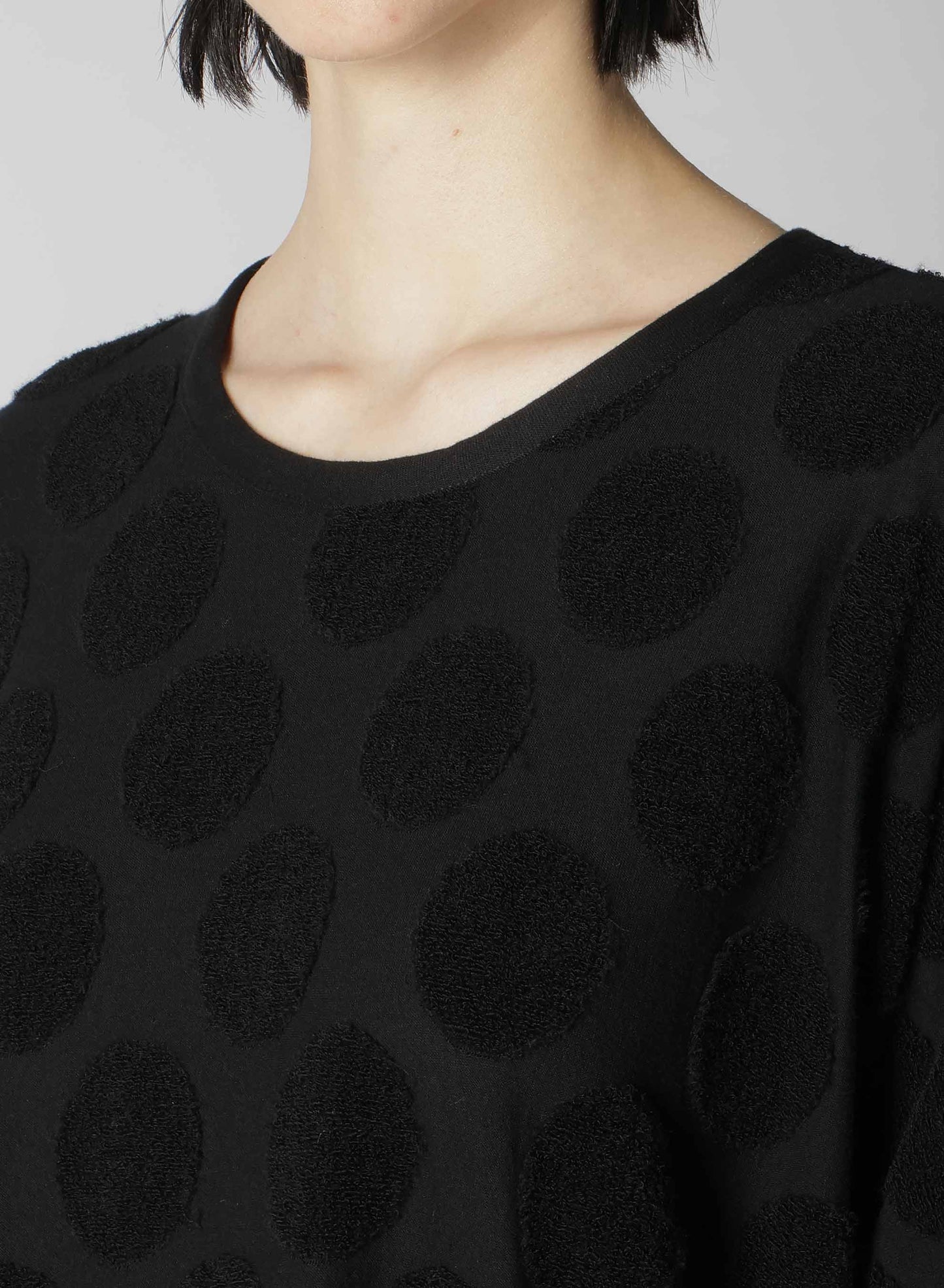 POLKA DOT PILE JQ ROUND NECK BIG T