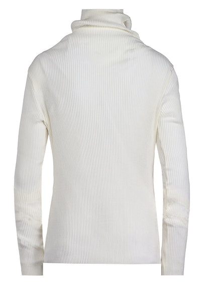 GAUZE RIB EXTRA LONG SLEEVE HIGH NECK T