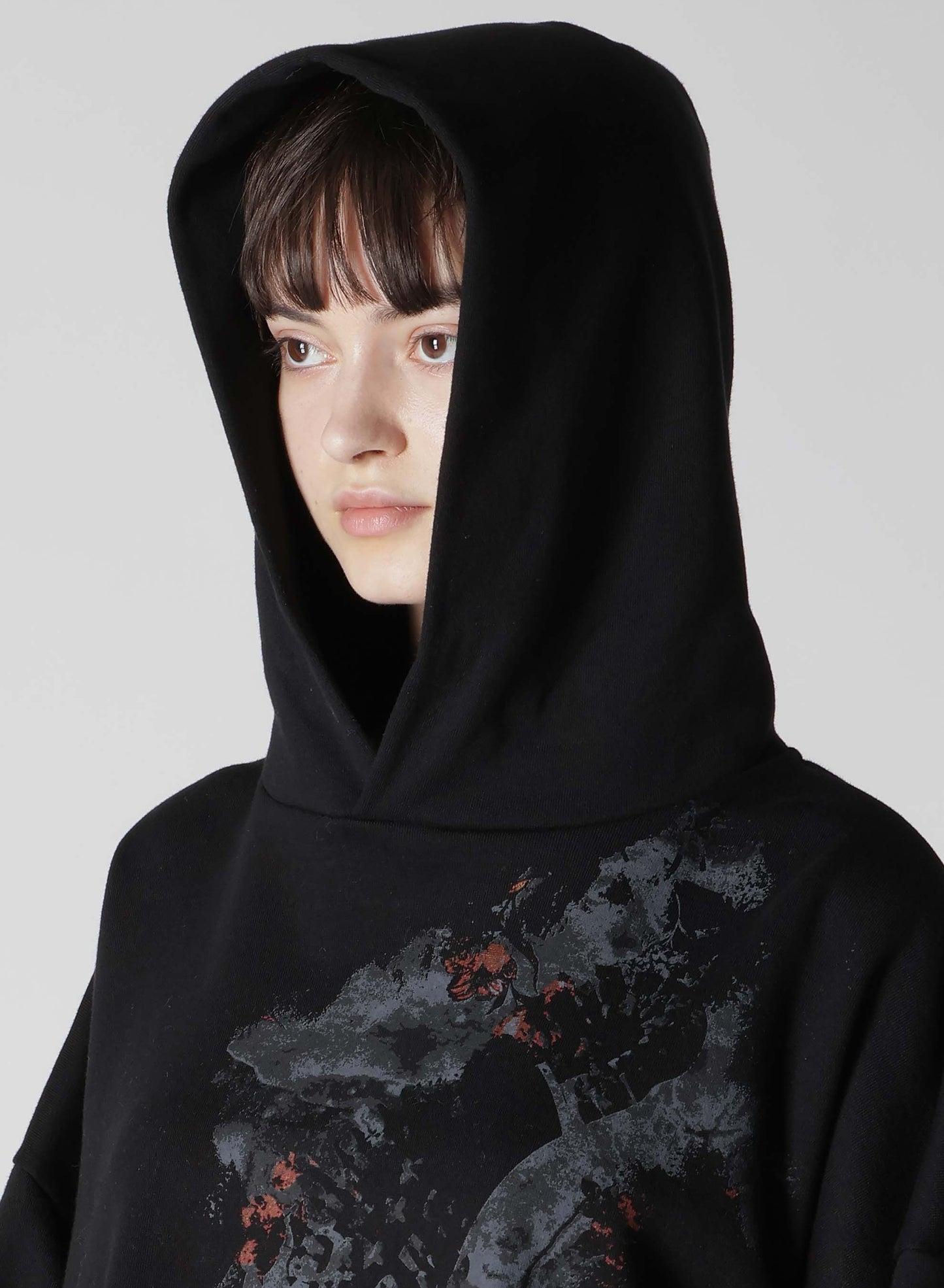 FLOWER + FOOTPRINT CROPPED HOODIE