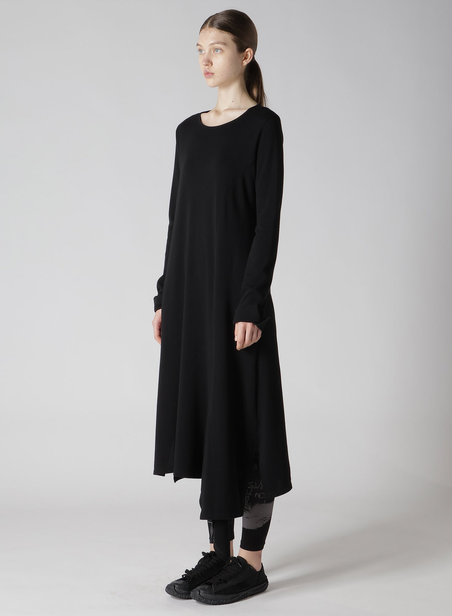 60/-SOFT FLEECE LEFT SLIT DRESS