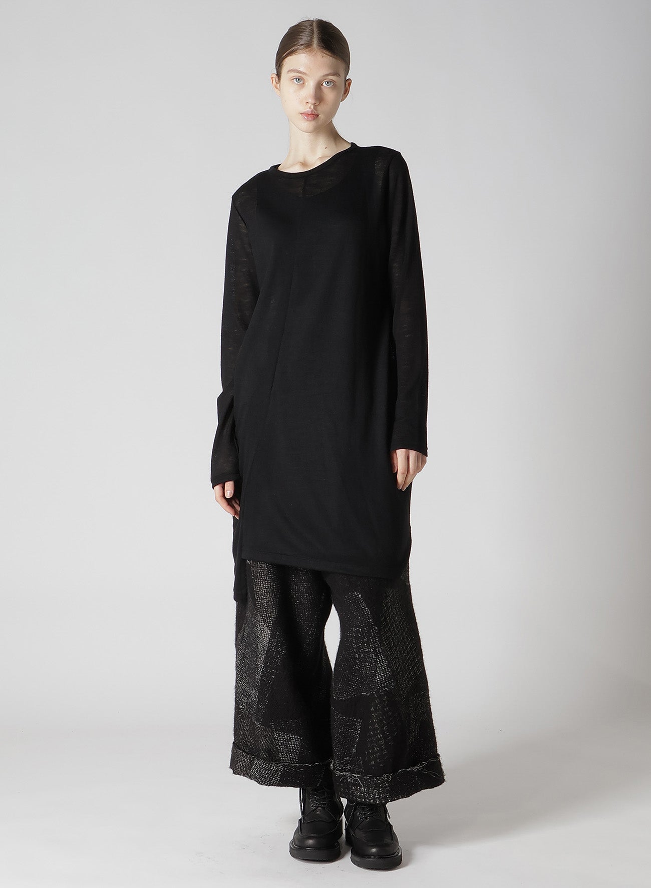 GAUZE NASHIJI ASYMMETRIC PULLOVER