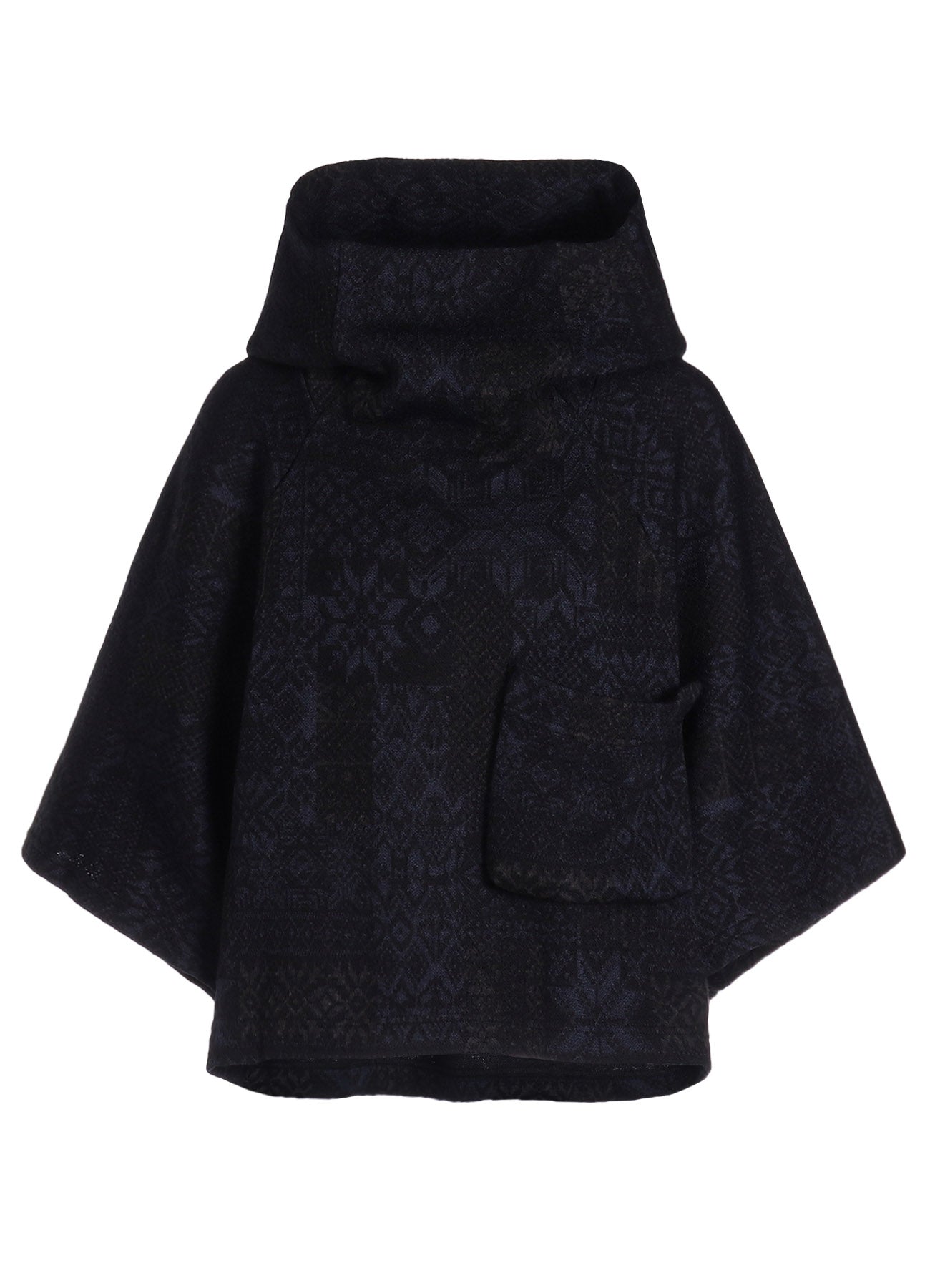 SNOW PATCHWORK W JACQUARD HOODIE PULLOVER