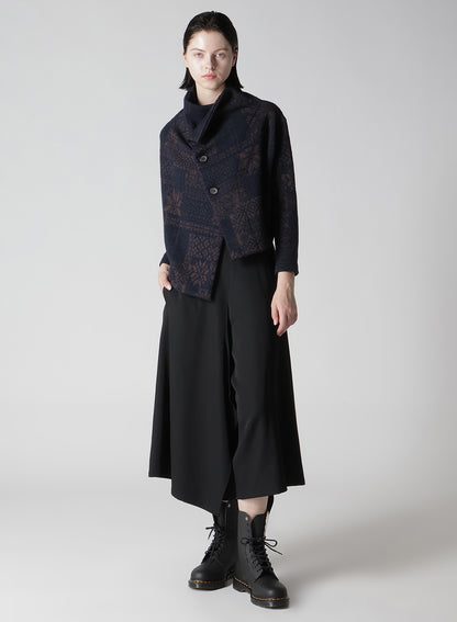 SNOW PATCHWORK W JACQUARD ASYMMETRIC JACKET