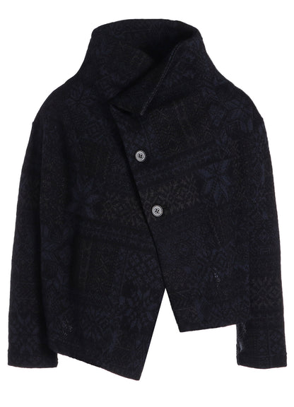 SNOW PATCHWORK W JACQUARD ASYMMETRIC JACKET