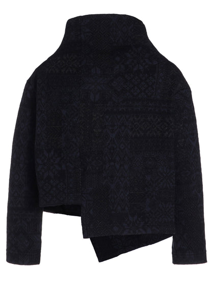 SNOW PATCHWORK W JACQUARD ASYMMETRIC JACKET